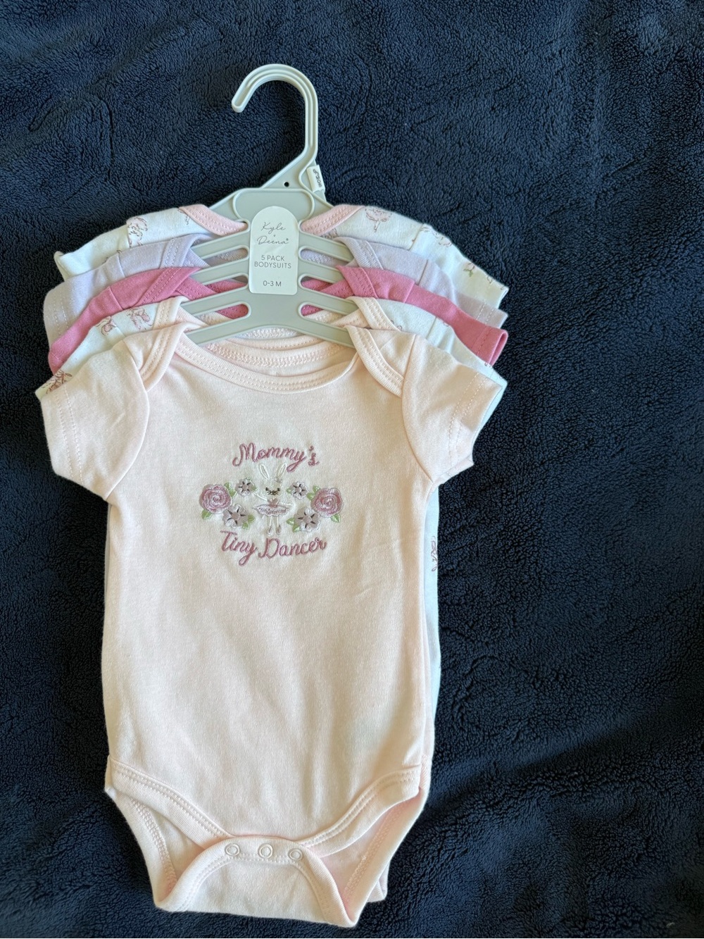 Pink Floral "Mommy's Tiny Dancer" Baby One-Piece Bodysuit - Pink (3-Pack)
